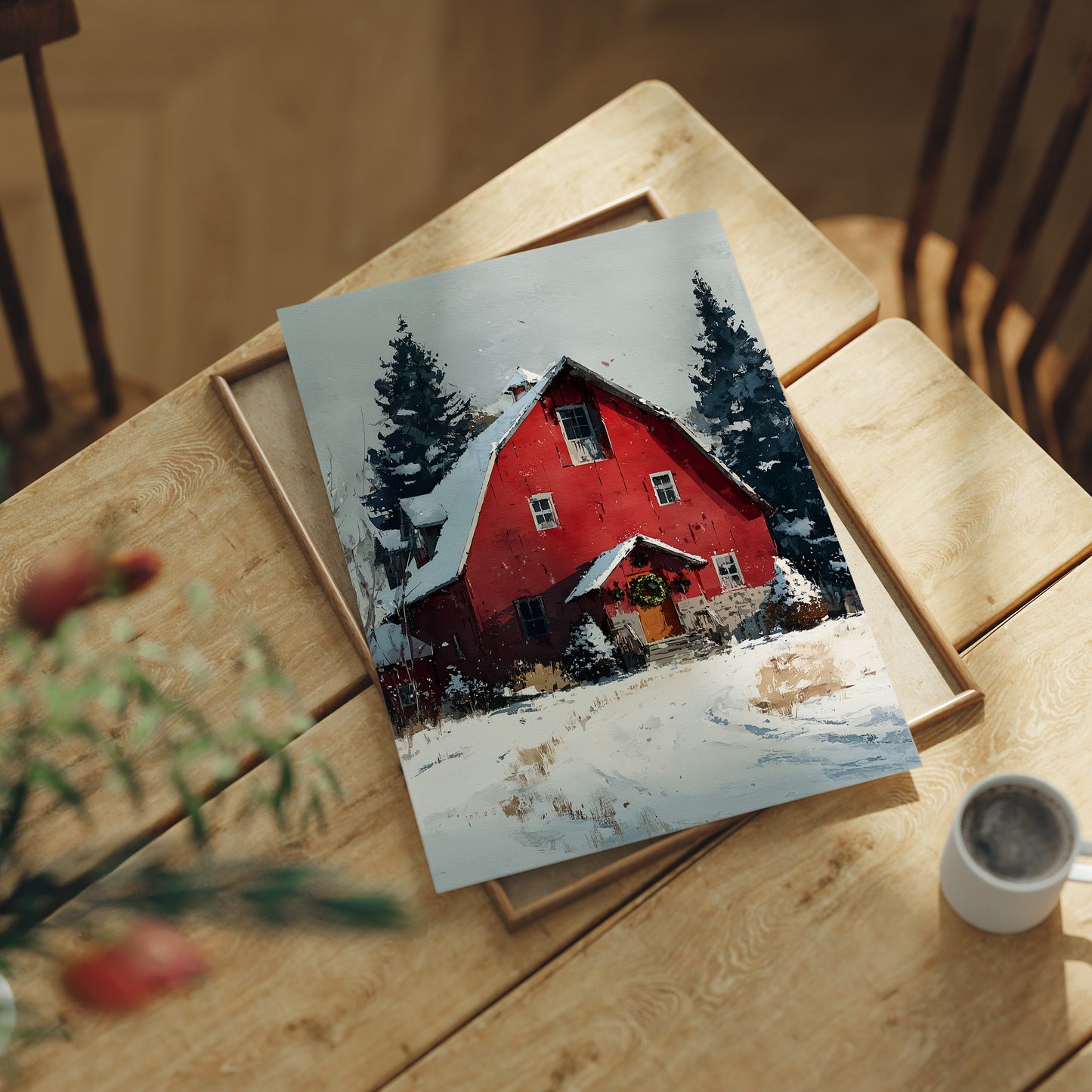 Wreath on the Old Red Barn