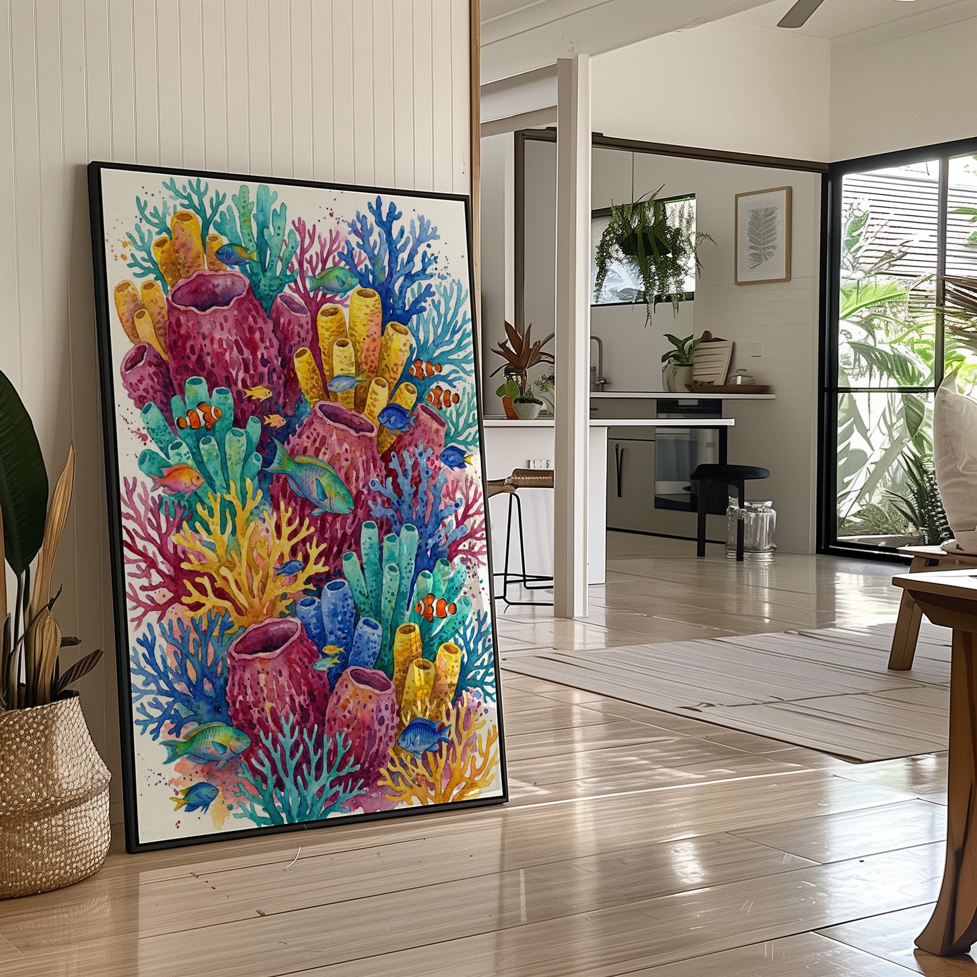 Coral Garden: Watercolor Reef Ecosystem Study