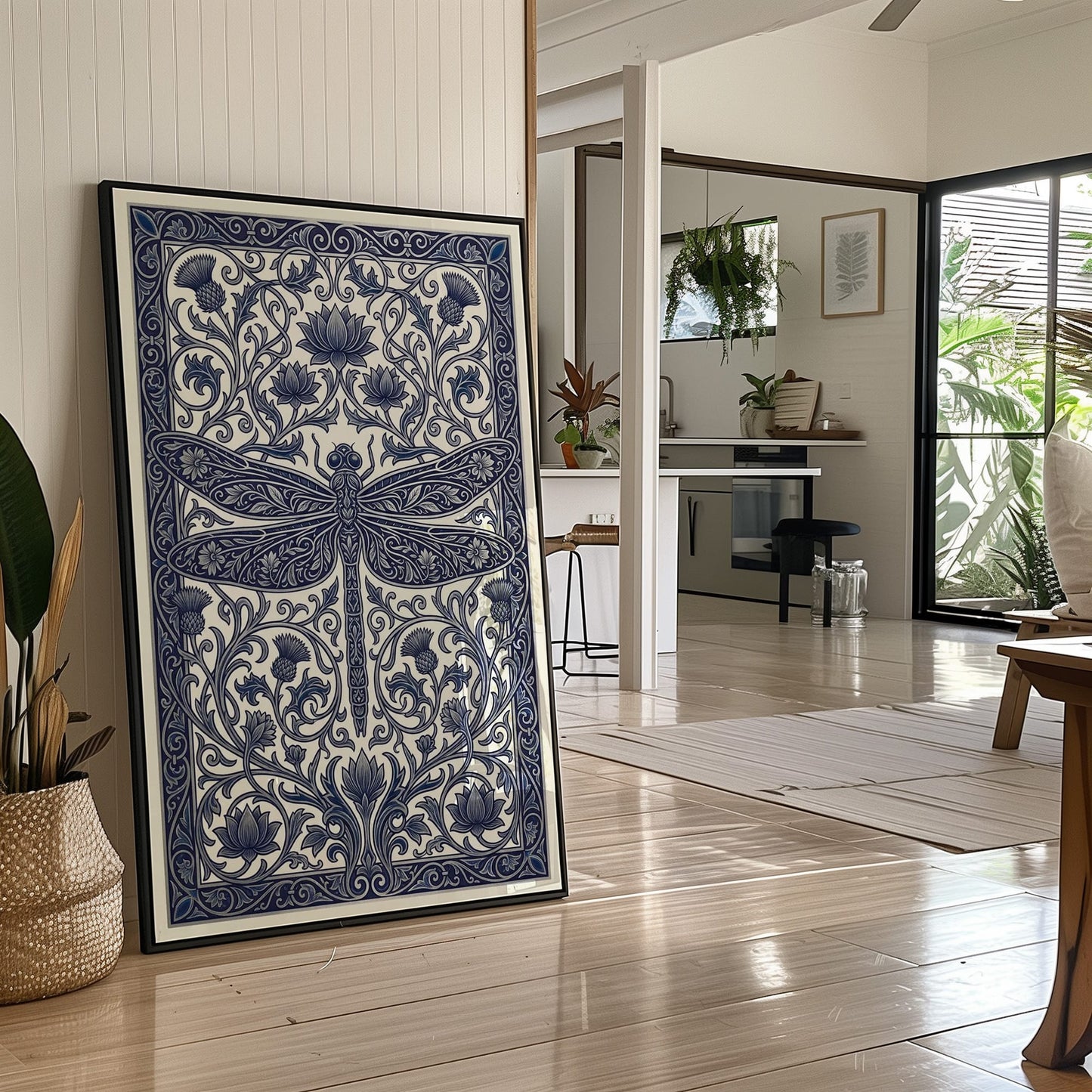 Dragonfly Lattice: Art Nouveau Pattern Study