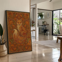 Curled Fox: Art Nouveau Pattern Study