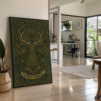 Forest Guardian: Art Nouveau Stag Pattern