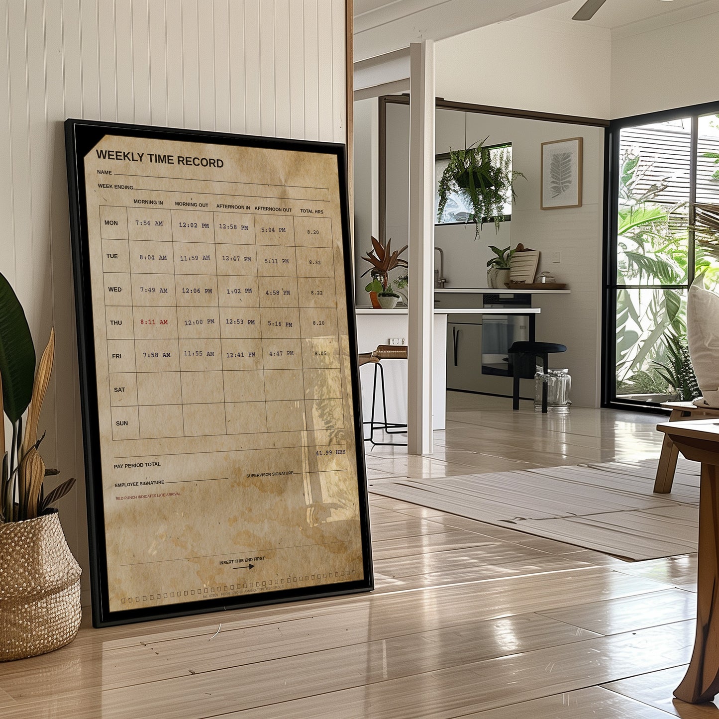 Clocked In: Weekly Time Record Print