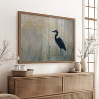 Heron in the Marsh Grass