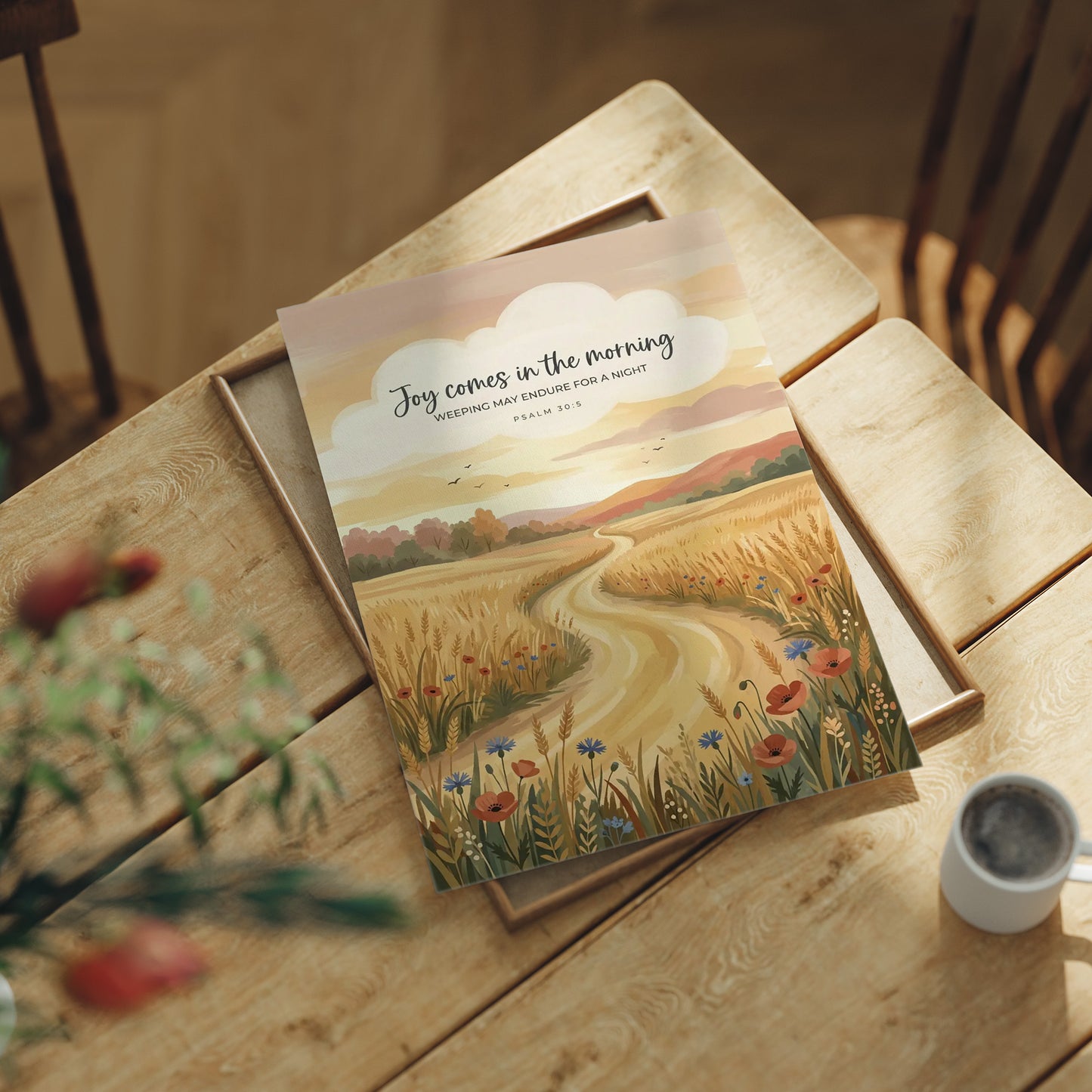 Joy Comes in the Morning: Harvest Scripture Print