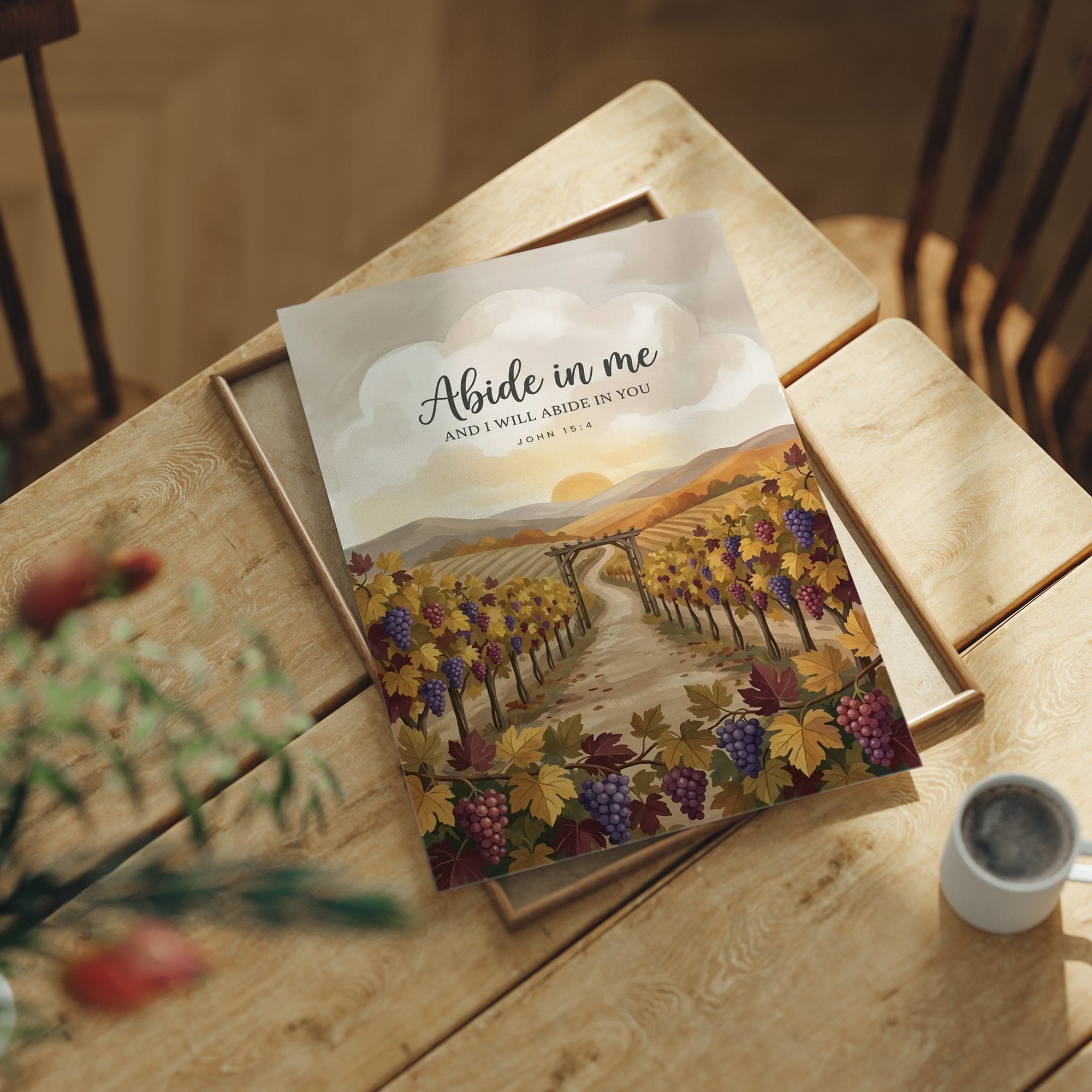 Abide in Me: Vineyard Scripture Print