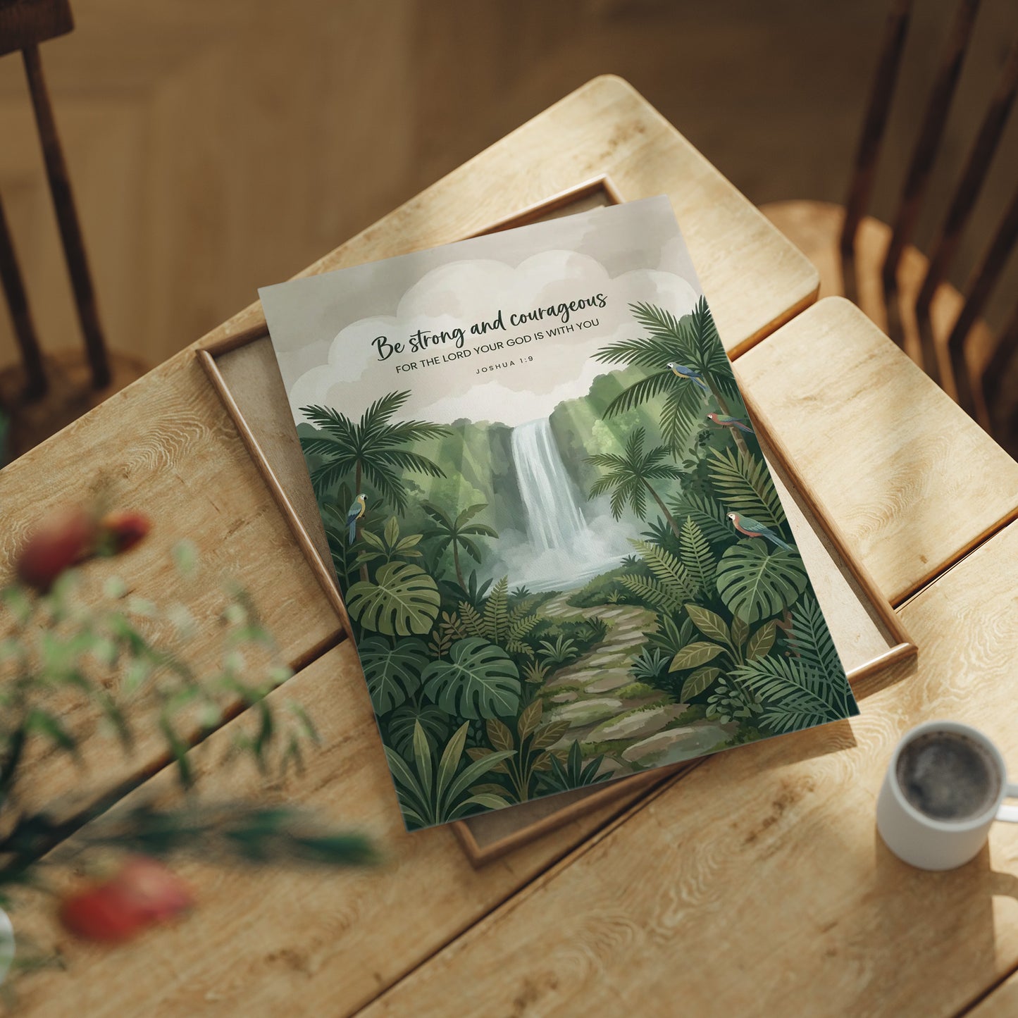 Be Strong and Courageous: Jungle Waterfall Path