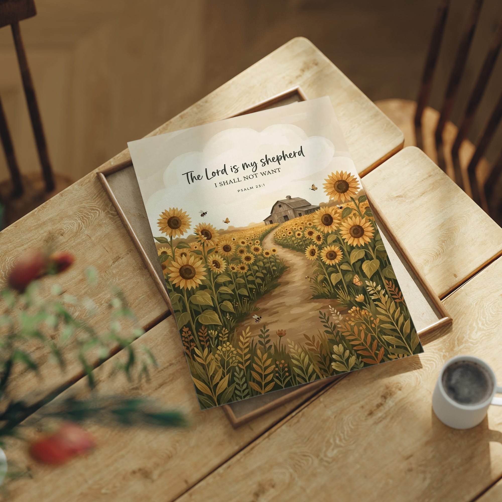 The Lord Is My Shepherd: Sunflower Barn Path