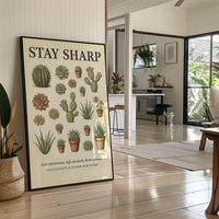 Stay Sharp: Vintage Succulent & Cactus Chart