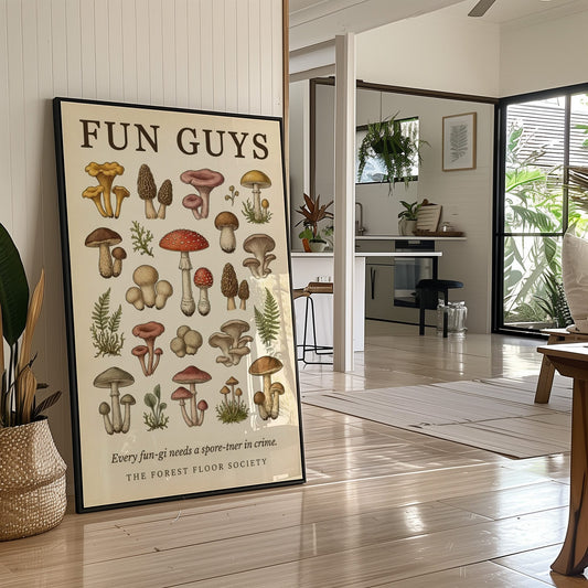 Fun Guys: Vintage Mushroom Chart