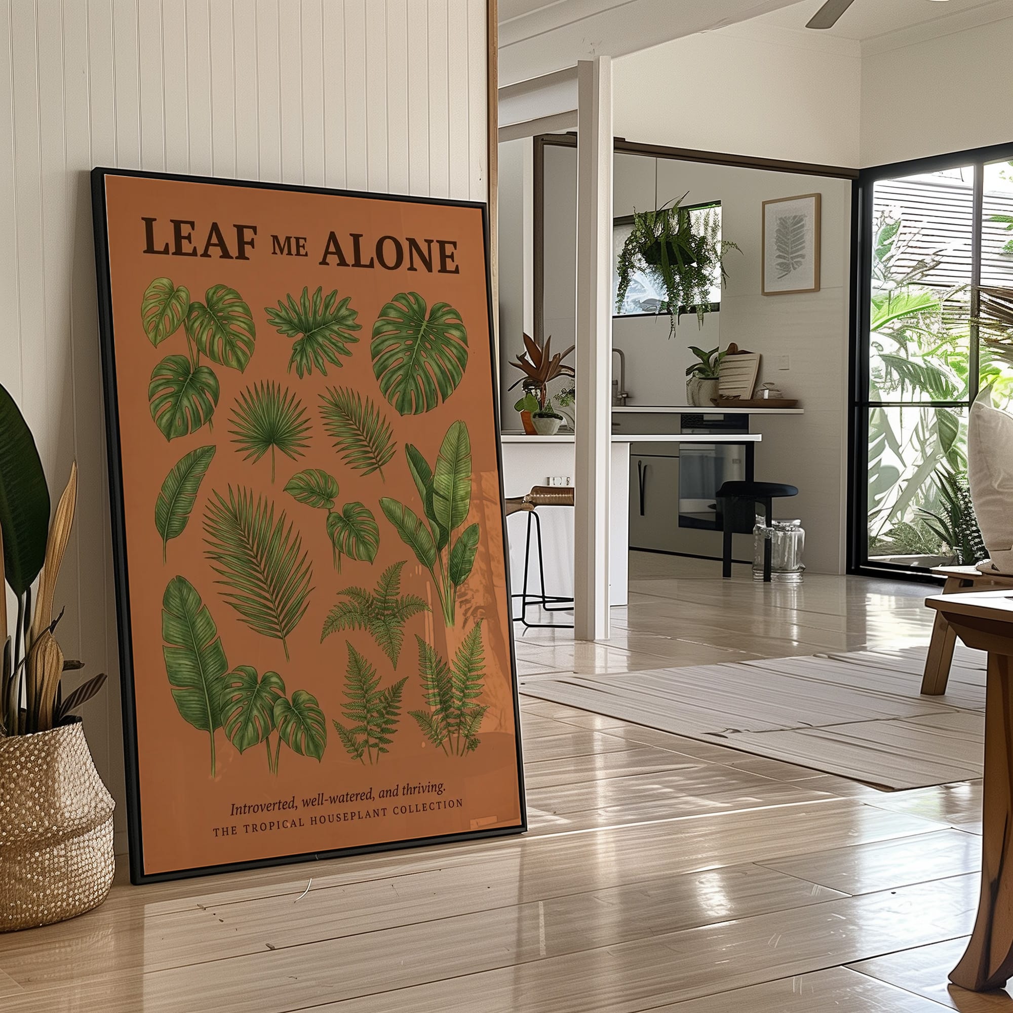 Leaf Me Alone: Vintage Tropical Houseplant Chart