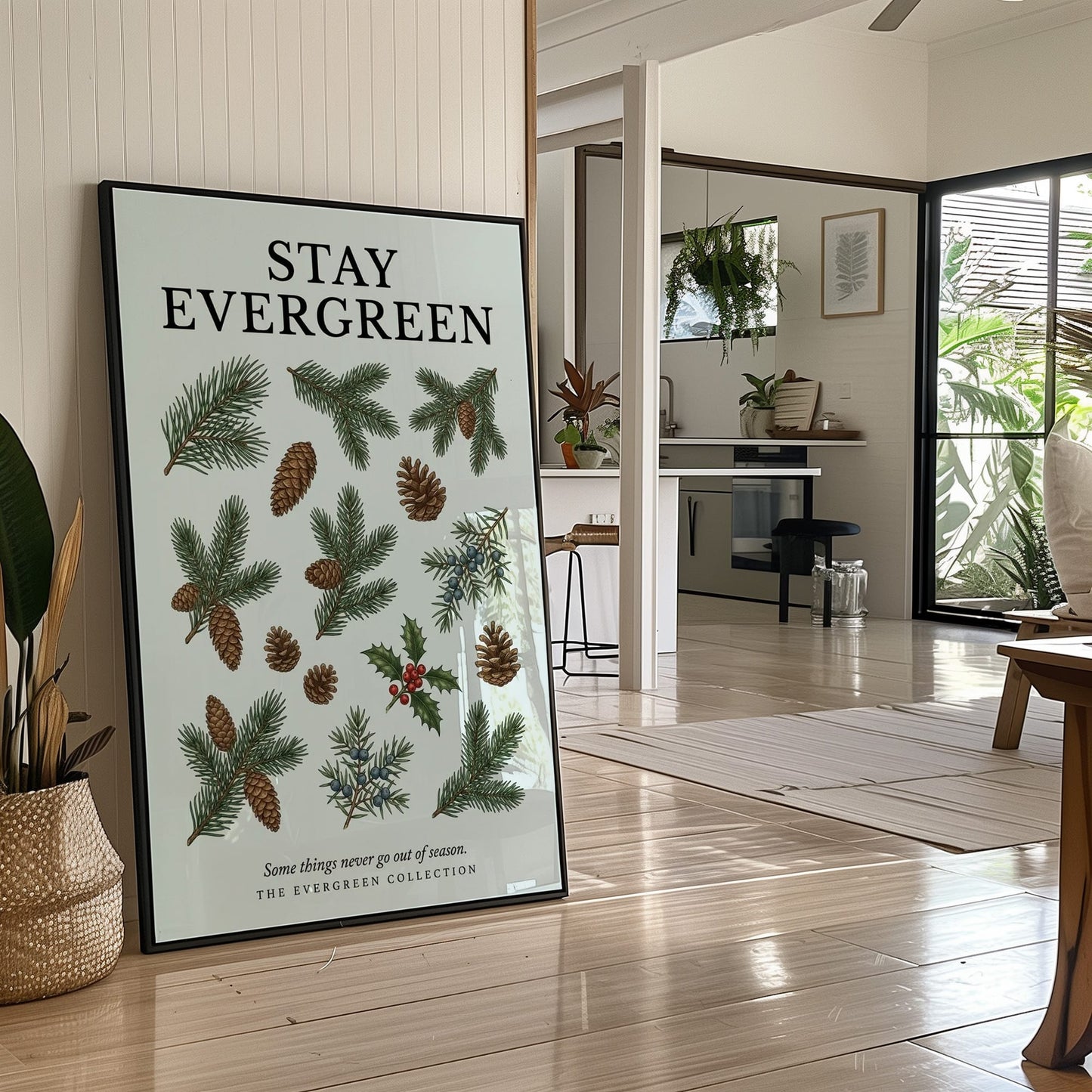 Stay Evergreen: Vintage Pine & Holly Chart