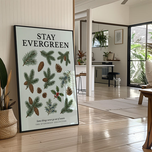 Stay Evergreen: Vintage Pine & Holly Chart