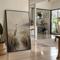 Egret in the Marsh Grass