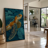 Turtle Among Coral Fans