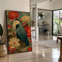 Heron Among the Lotus