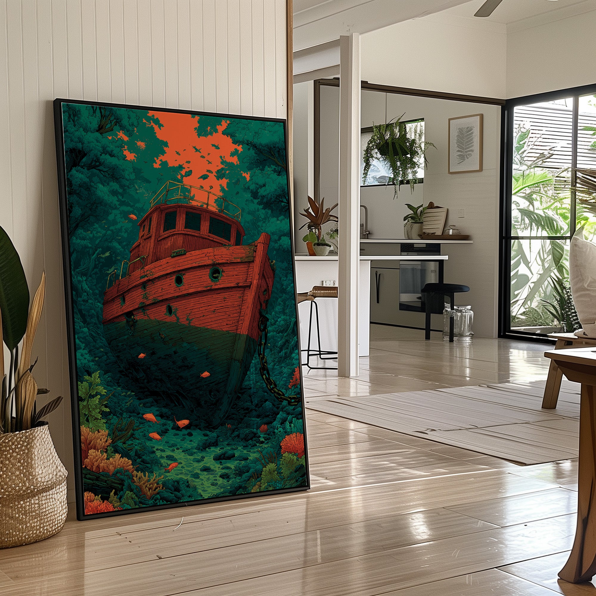 Shipwreck on the Reef Floor