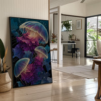 Jellyfish Drift in Deep Violet