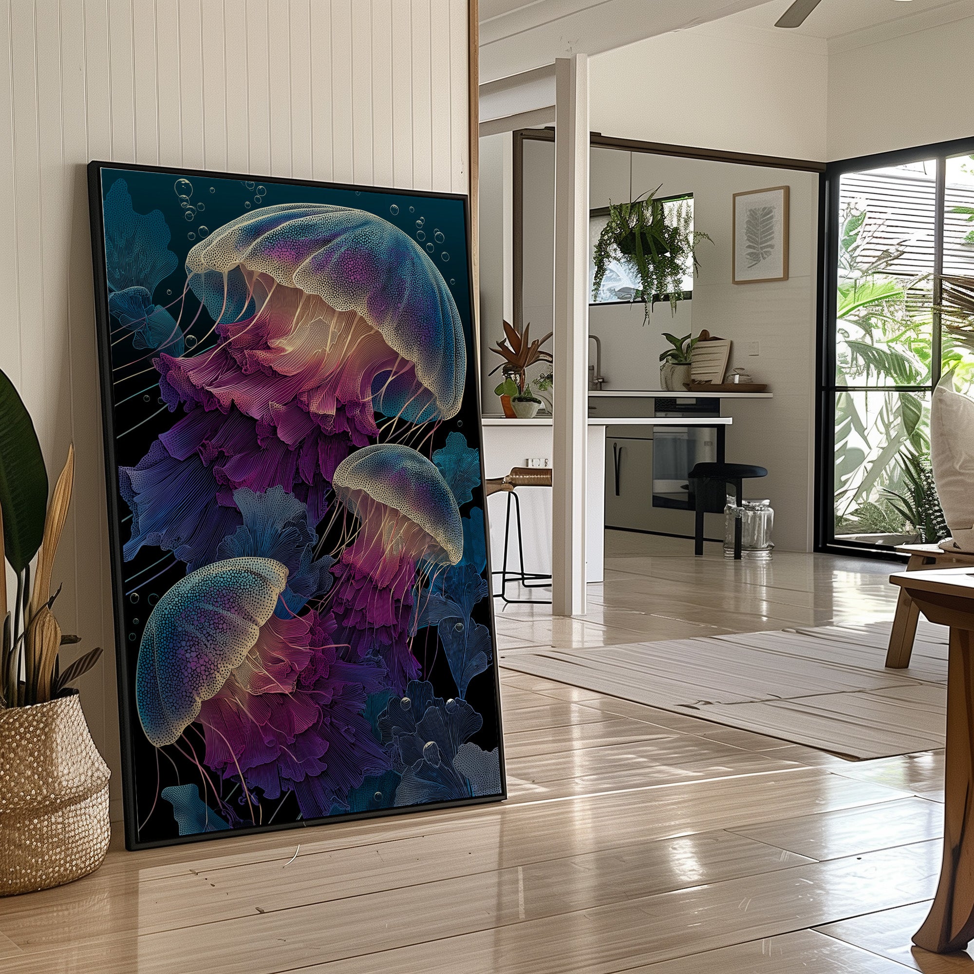 Jellyfish Drift in Deep Violet