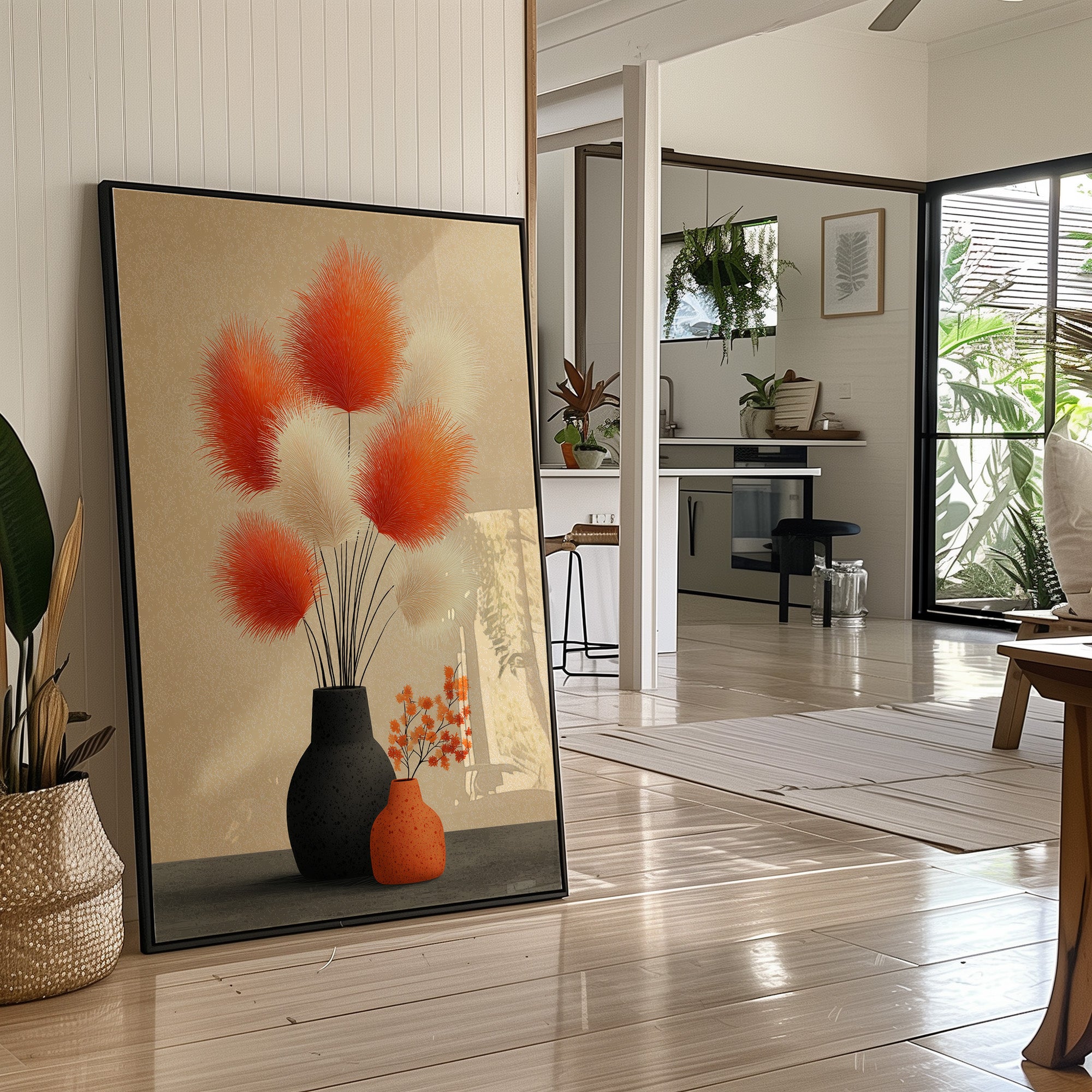 Pampas Plumes in Terracotta