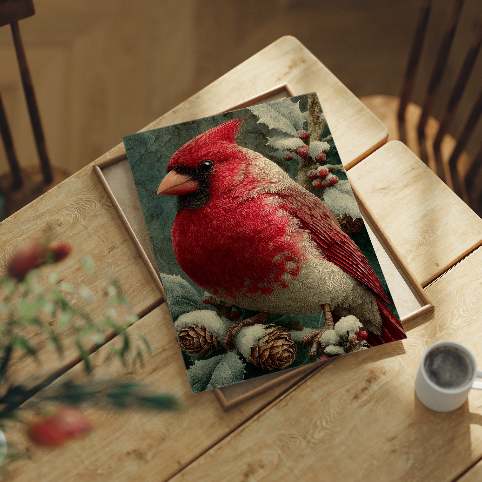 Cardinal Among the Holly