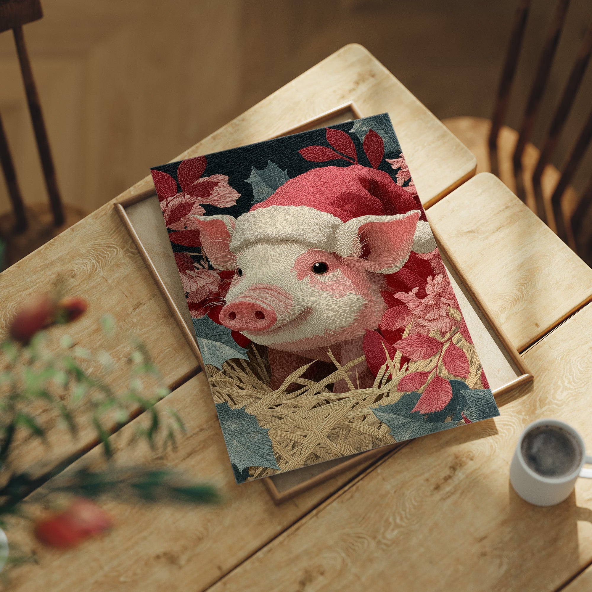 Piglet in Holiday Bloom