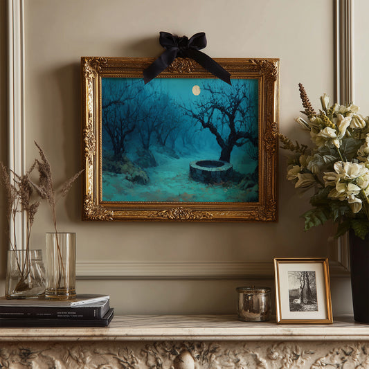 The Old Well by Moonlight
