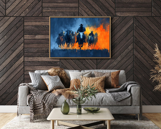 Cattle Drive Through Fire