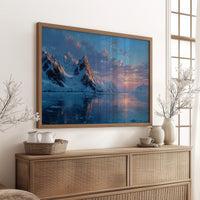 Glacial Sunset Reflections