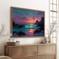 Neon Dusk on the Shore