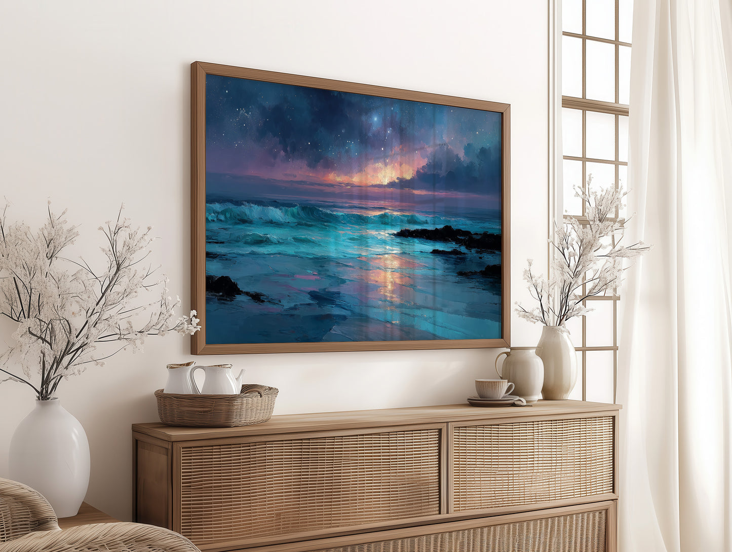 Midnight Tide Under Stars
