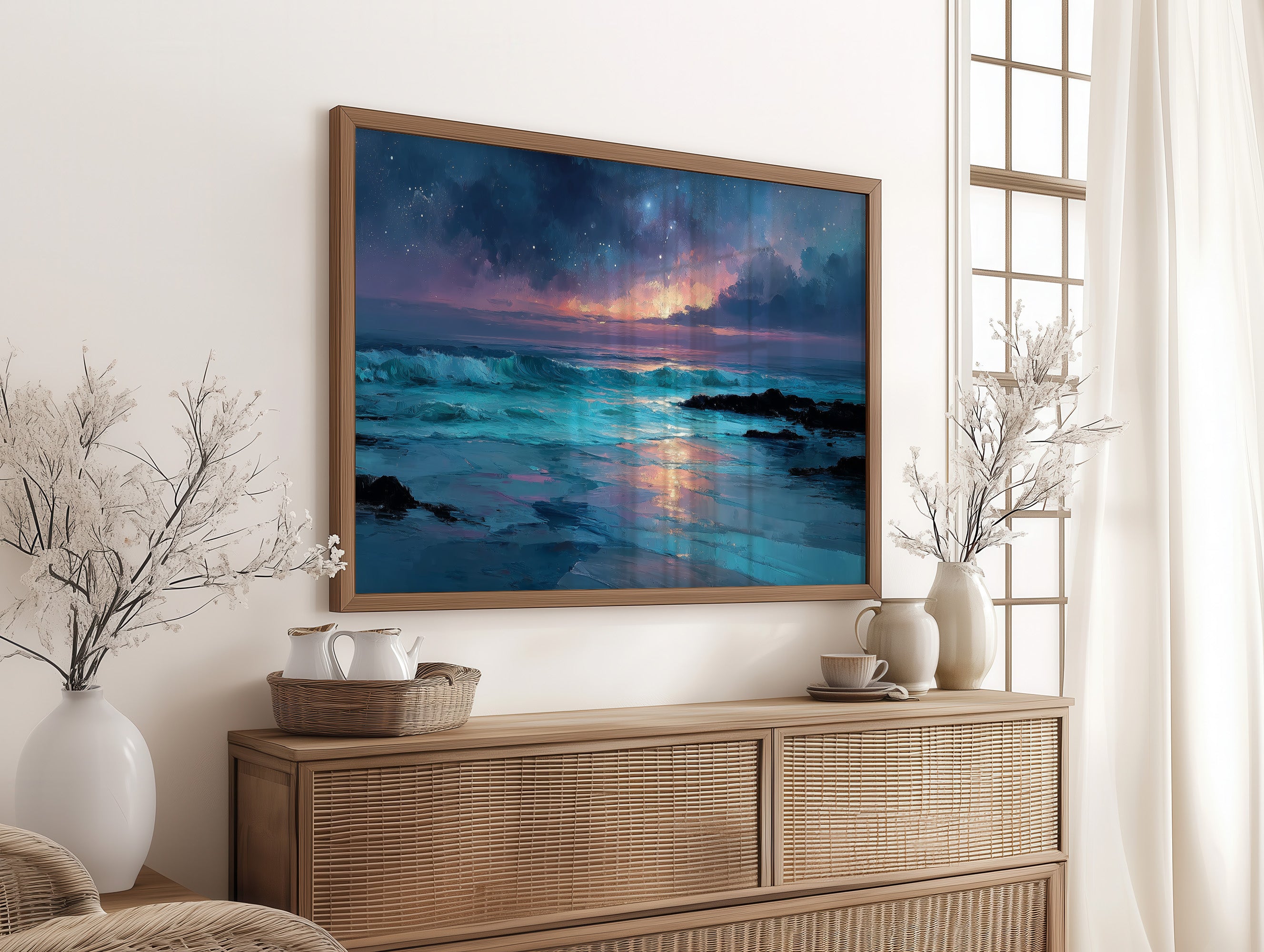 Midnight Tide Under Stars