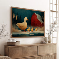 Duckling Parade at Dusk