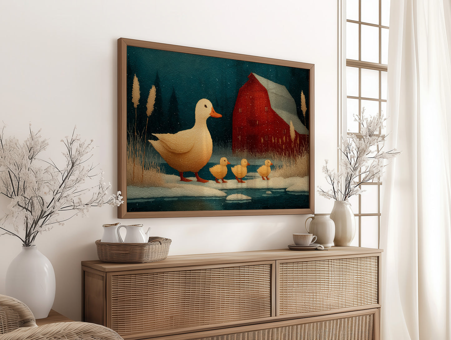 Duckling Parade at Dusk
