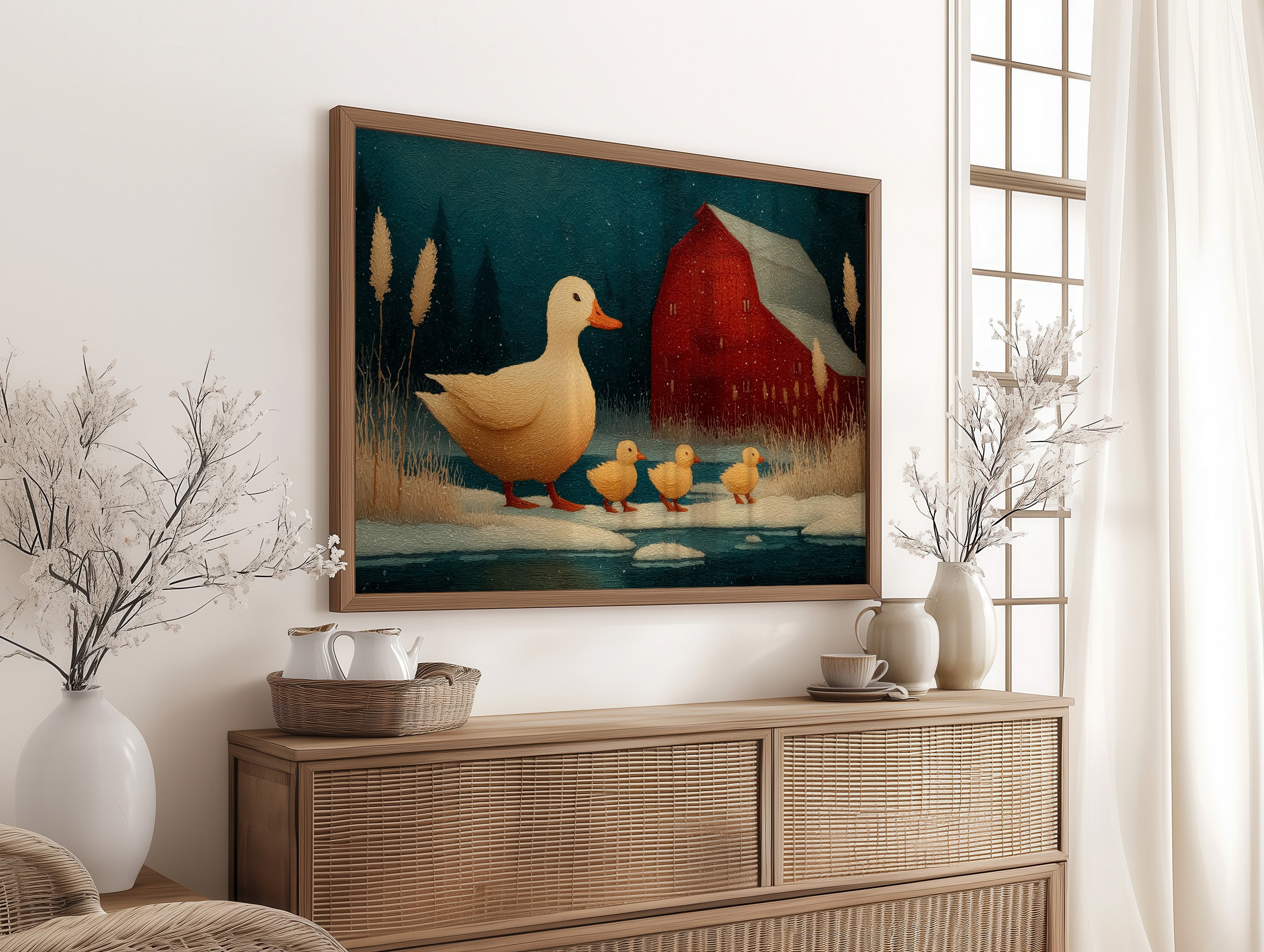 Duckling Parade at Dusk