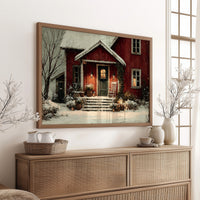 Snow on the Farmhouse Steps