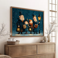 The Carolers Sing By Lamplight
