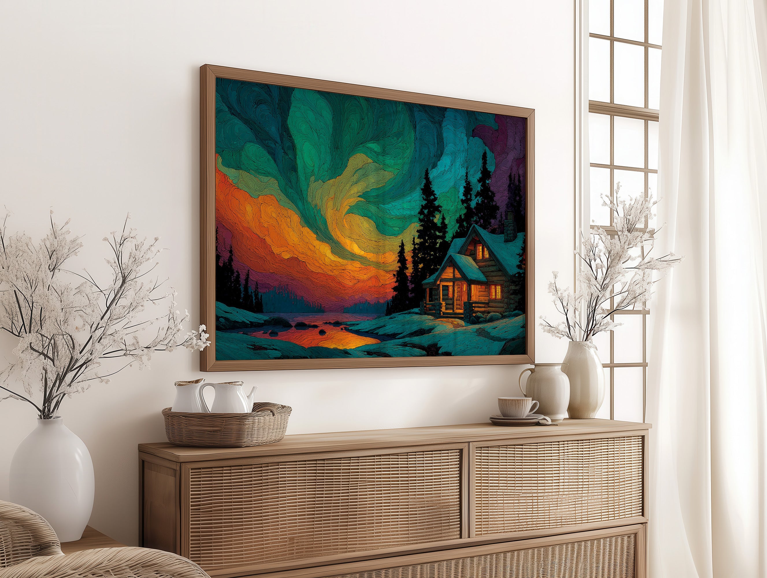 Cabin Beneath the Aurora