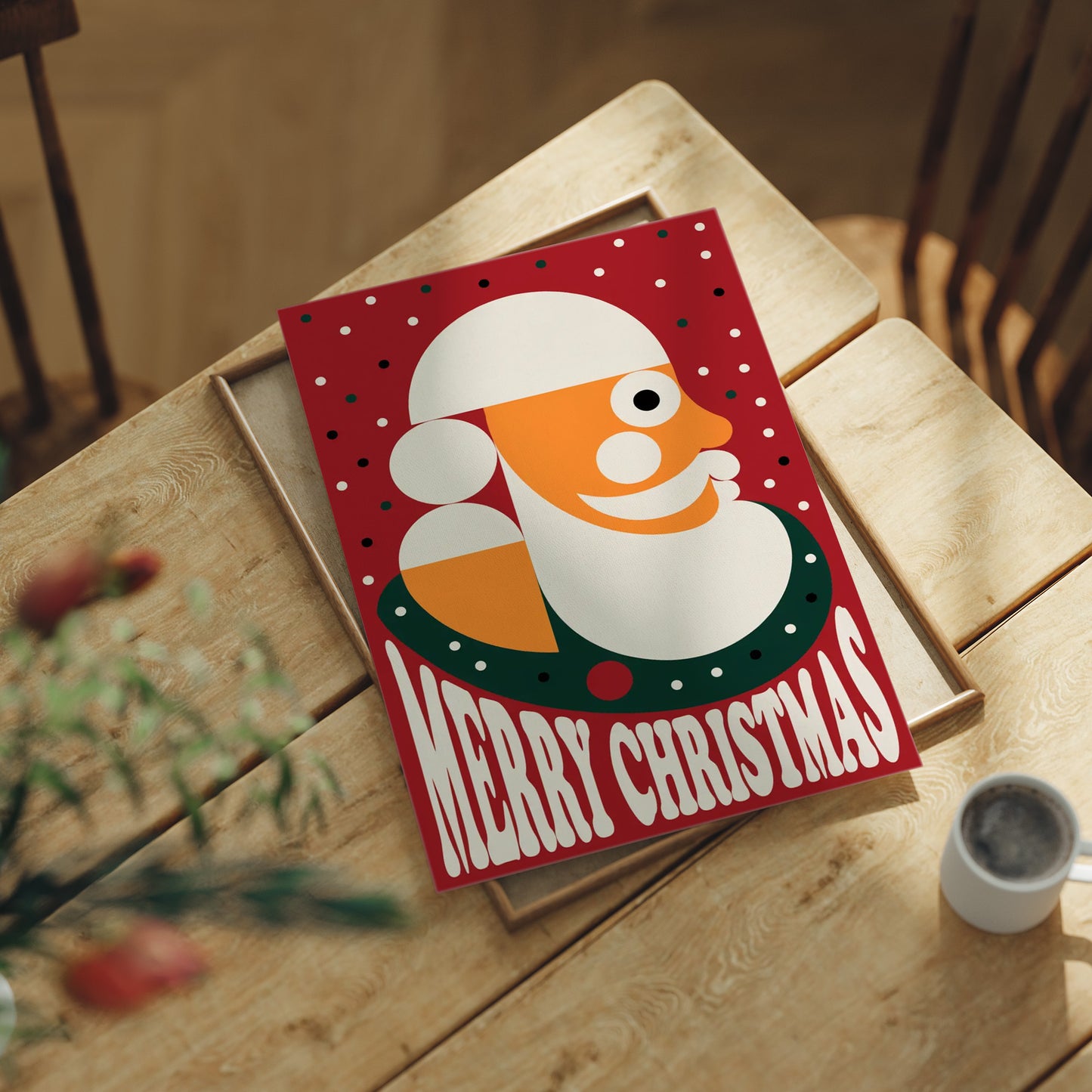 Modernist Santa Portrait