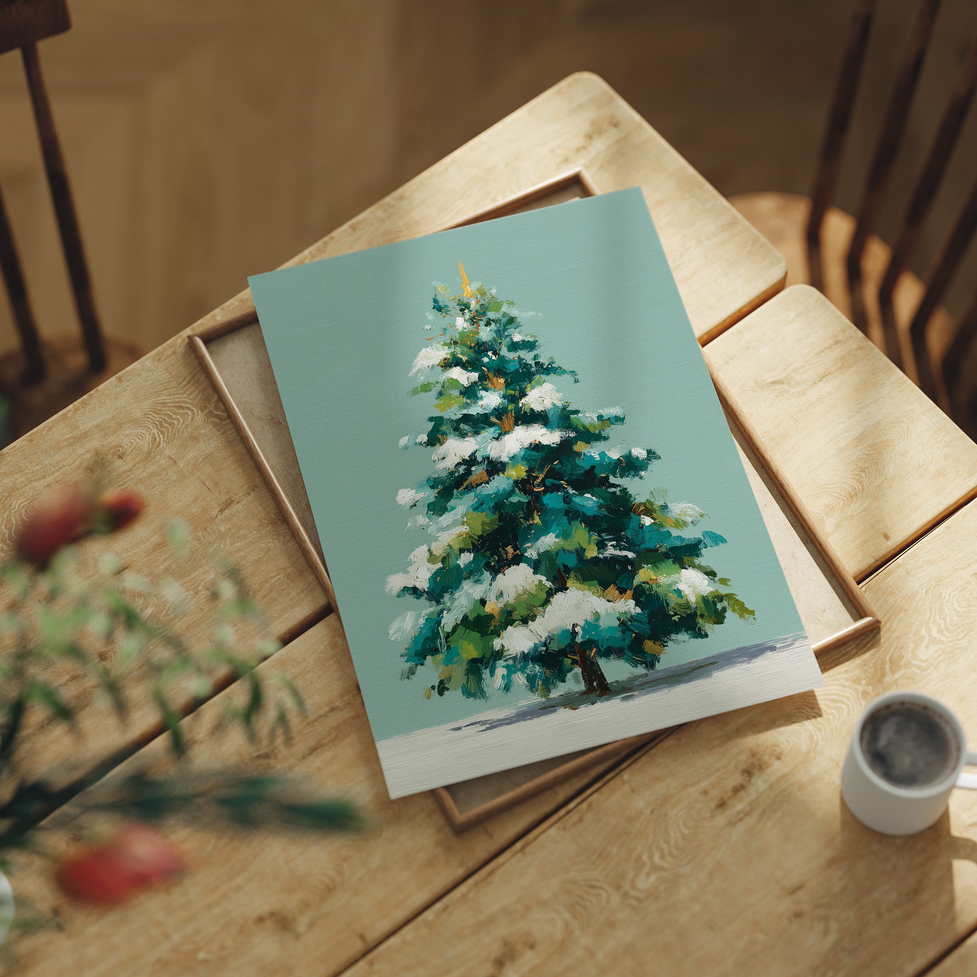 Evergreen in Winter Light