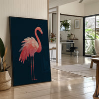 Flamingo Draped in Starlight