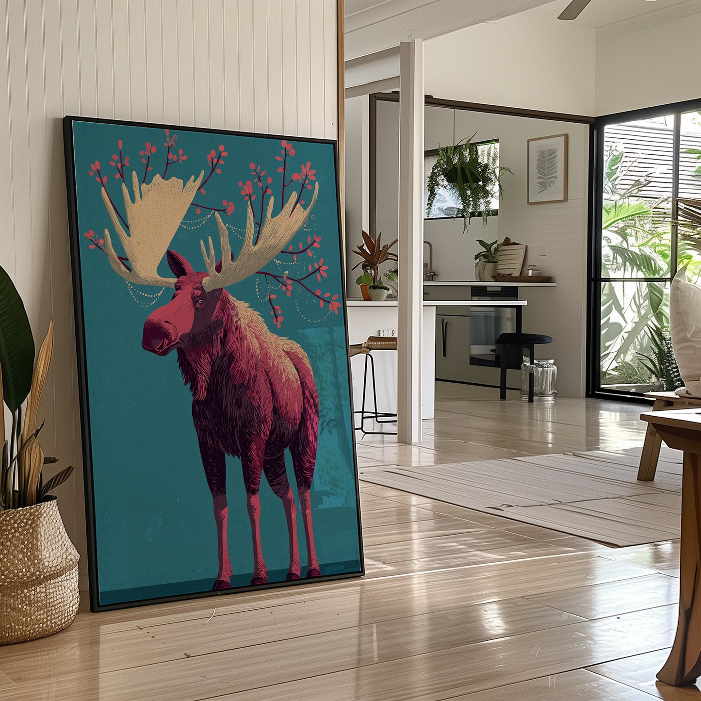 Moose Adorned in Berries