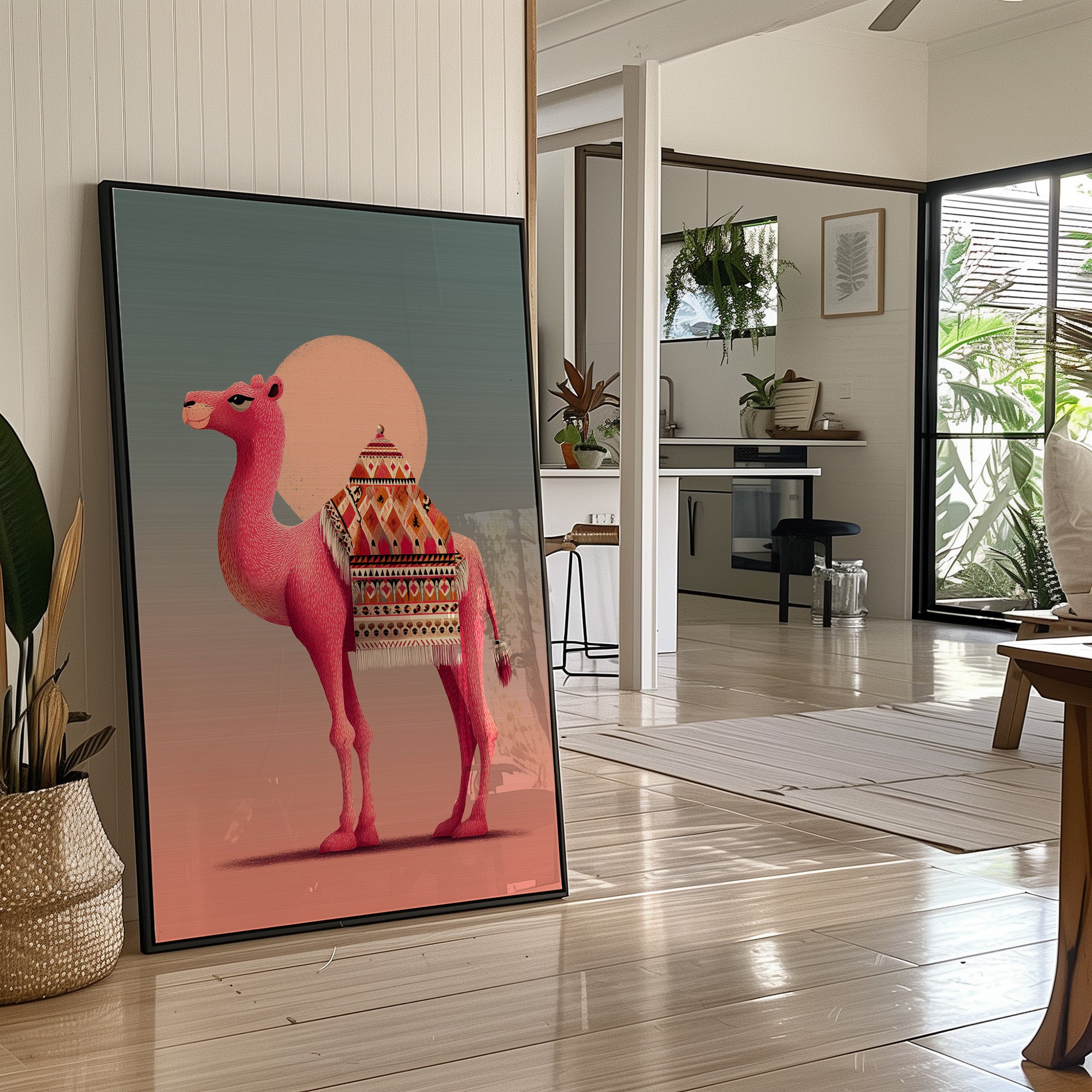 Pink Camel at Sunset