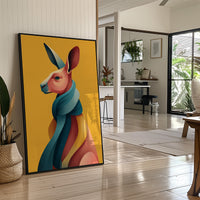 Kangaroo in Color Waves