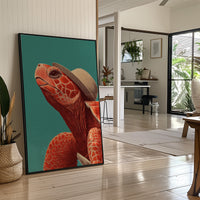 Sea Turtle in a Sun Hat