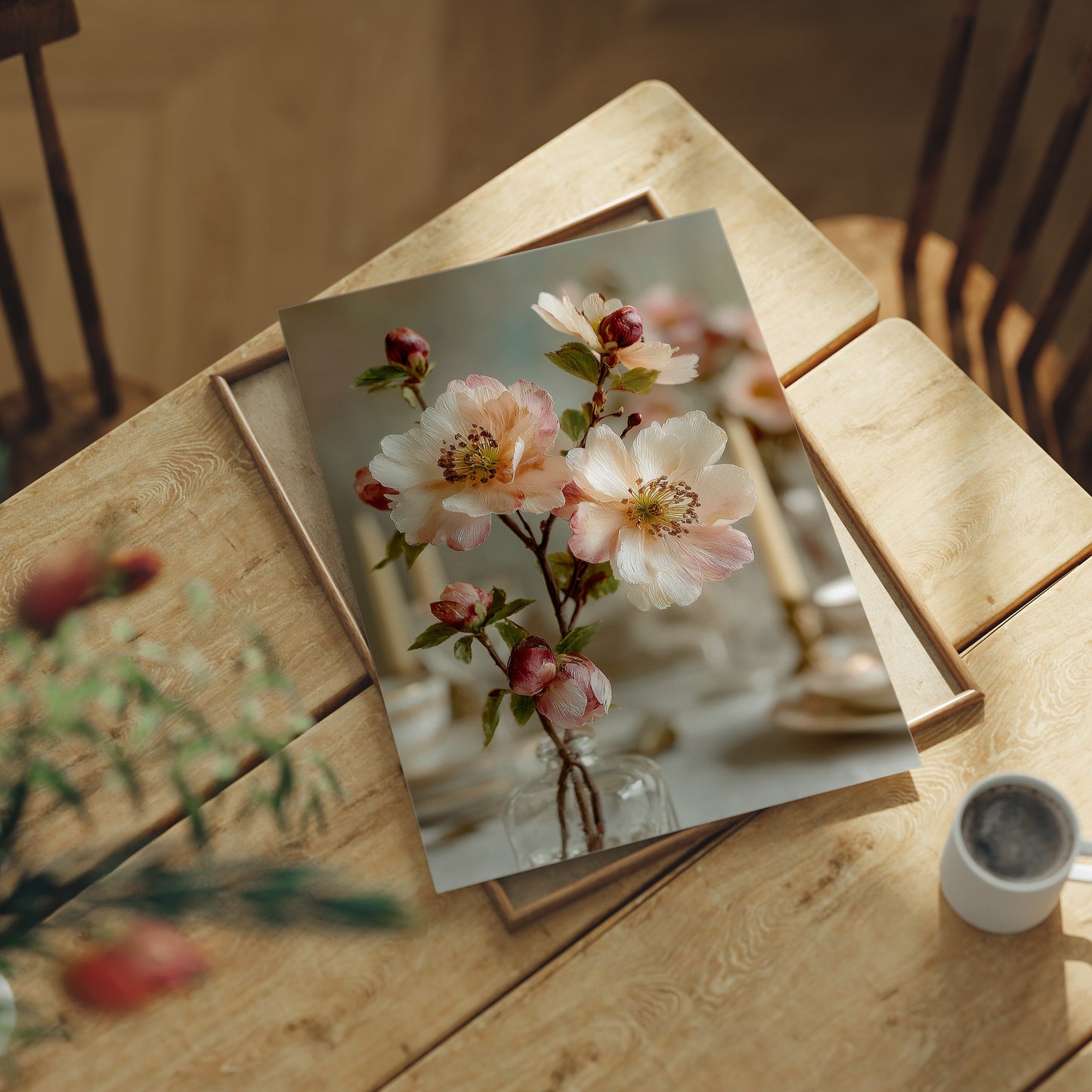 Wild Roses in Glass
