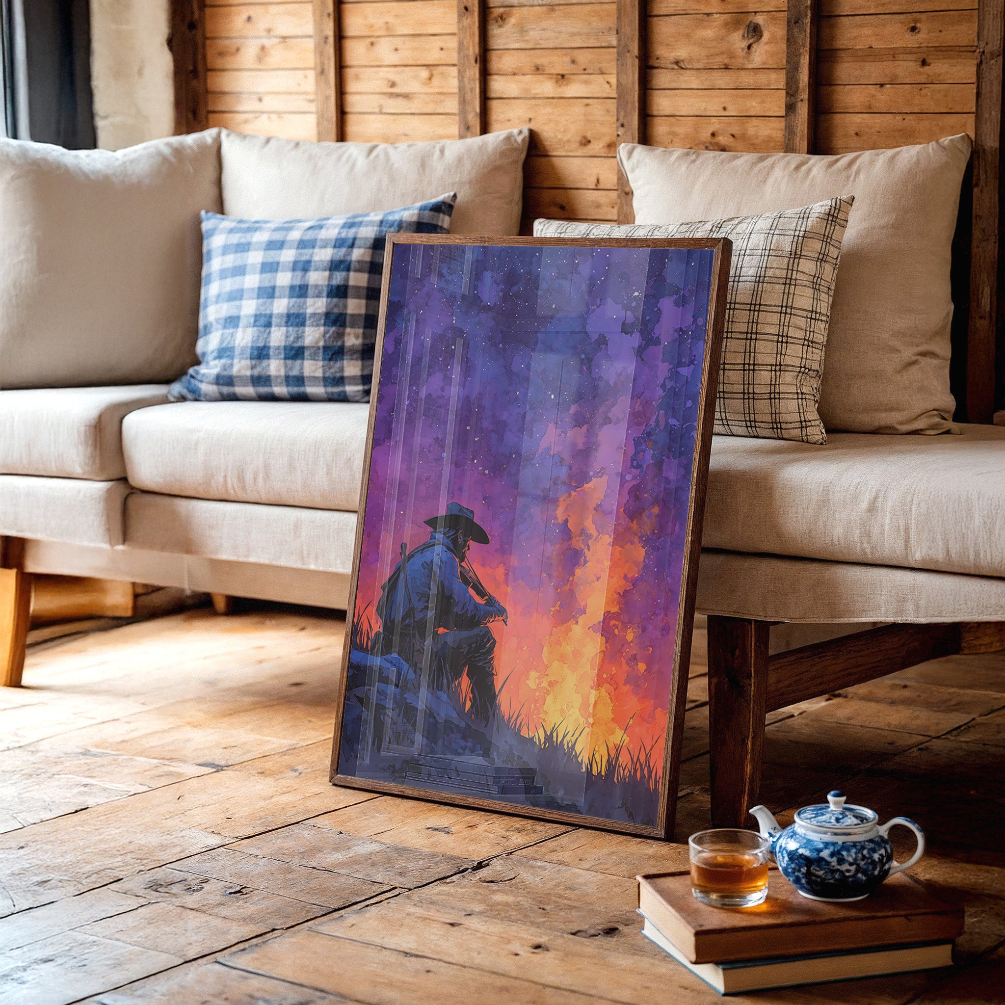 Cowboy's Fireside Serenade