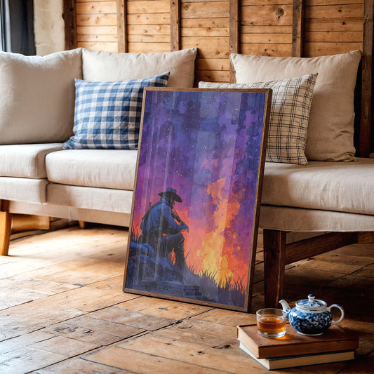 Cowboy's Fireside Serenade
