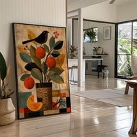 Orange Tree and Blackbird