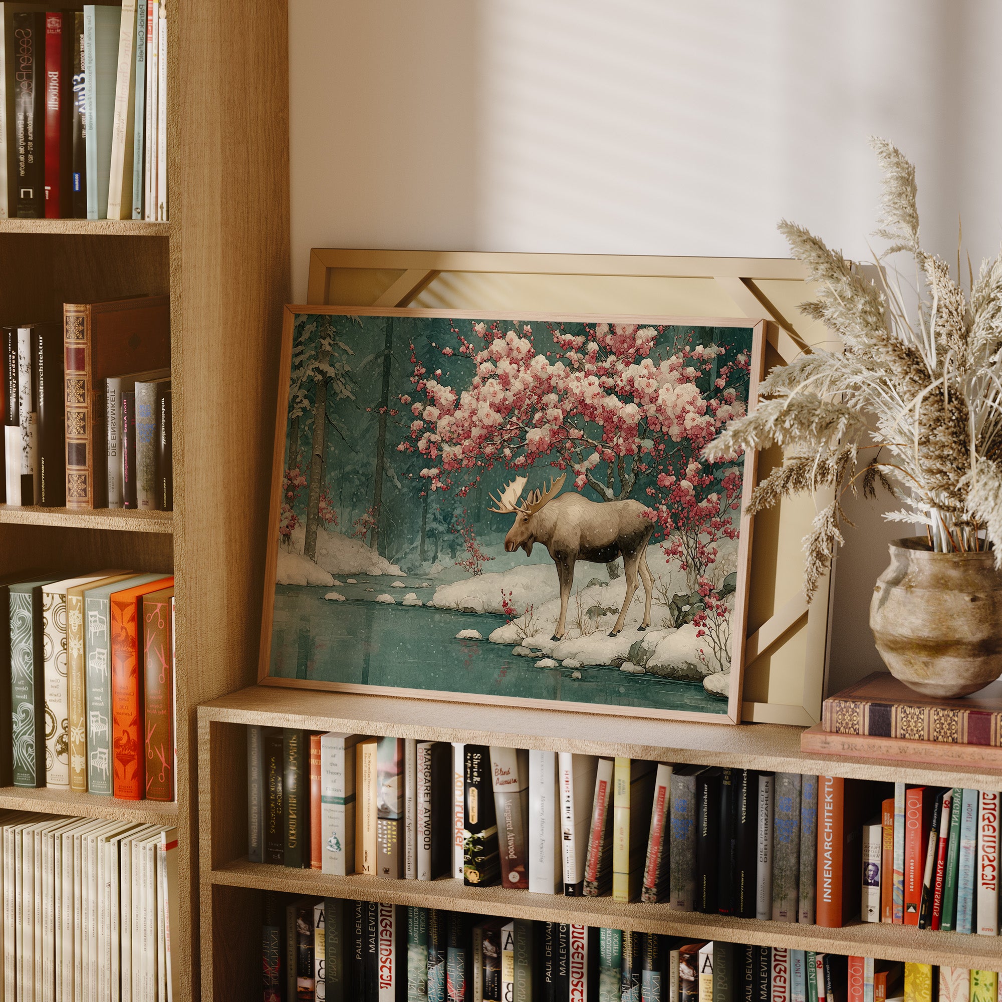 Moose Beneath the Blossoms