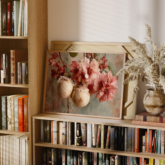 Camellias and Lace-Trimmed Gold